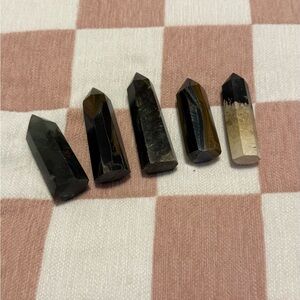 Set of Five Polished Crystal Points